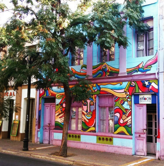 Sede Nacional del Balle Folclórico Nacional (Bafochi) en Av. Cumming. Cortesía Barrio Brasil en Instagram