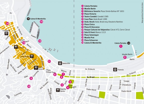 mapa festival de las artes valparaiso 2016