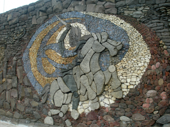 "Mural de Chillán" en el Parque Monumental Bernardo O'Higgins. © Consejo de Monumentos Nacionales
