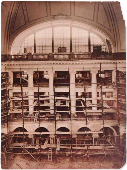 Construcción de la Casa Matriz, 1925. Fuente: Libro "Banco de Chile, patrimonio de todos los chilenos".