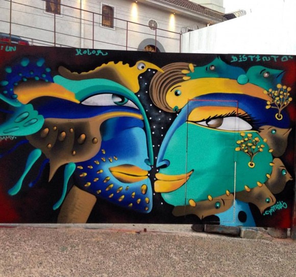 Mural en Barrio Echaurren, Valparaíso. Cortesía de Cines. 