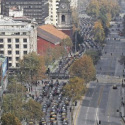marcha taxistas alameda santiago