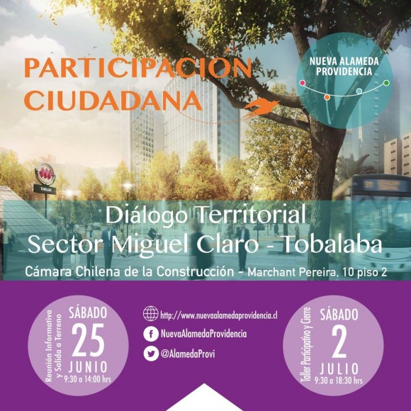 afiche nueva alameda providencia dialogo territorial junio 2016
