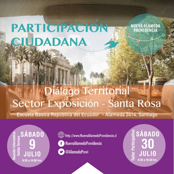 Afiche Dialogo Territorial Nueva Alameda Providencia