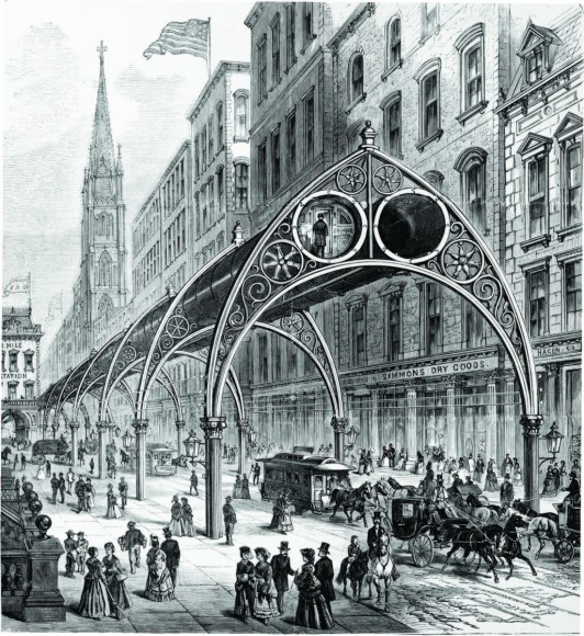 Rufus Henry Gilbert: Elevated Railway. Imagen cortesía de Metropolis Books
