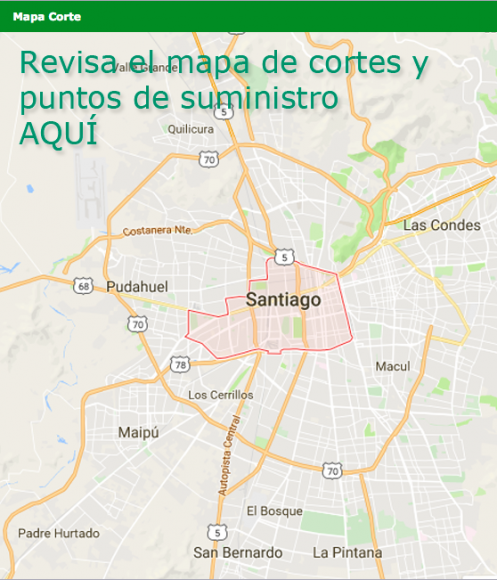 Mapa Corte de Aguas Andinas