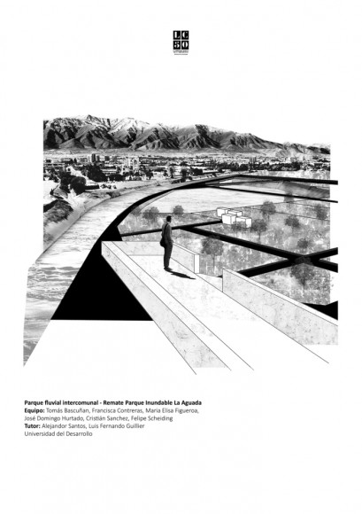 G20: Parque fluvial intercomunal. Remate Parque Inundable La Aguada / Lámina 01. Image Cortesía de Grupo Arquitectura Caliente