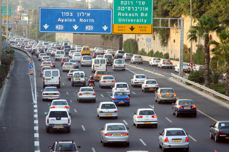 Autopista Ayalon, Israel.Vía Wikimedia Commons