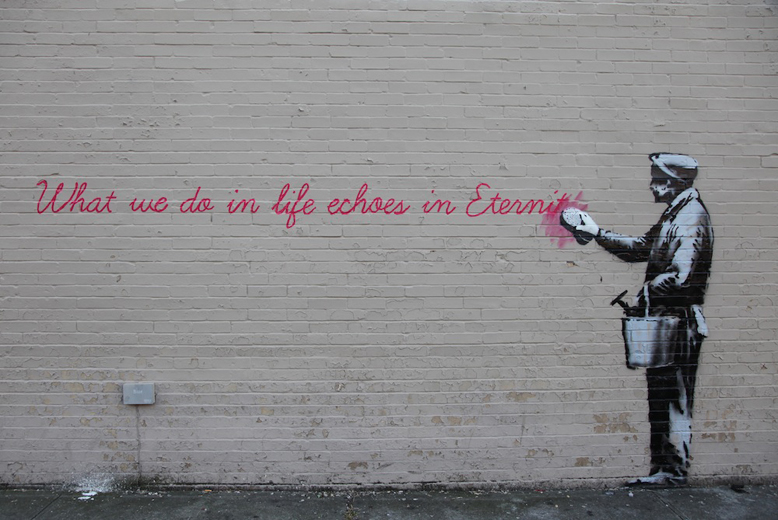 Street-Art-by-Banksy-in-Queens-New-York-USA