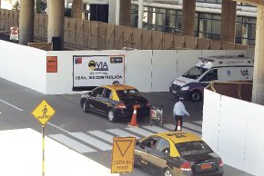 Pista para taxis en aeropuerto Santiago