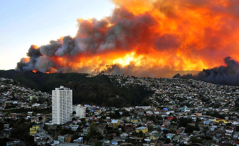 incendio en Valparaíso