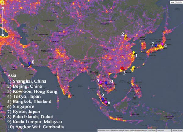 10 ciudades más fotografiadas de Asia