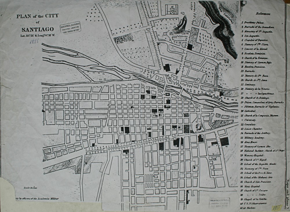 Plano Santiago 1855