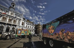 Camiones de basura Valparaíso intervenidos murales