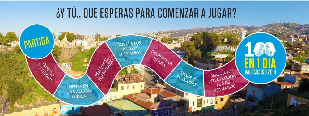 100 en 1 día Valparaíso 2014 Exntesión convocatoria de intervenciones urbanas