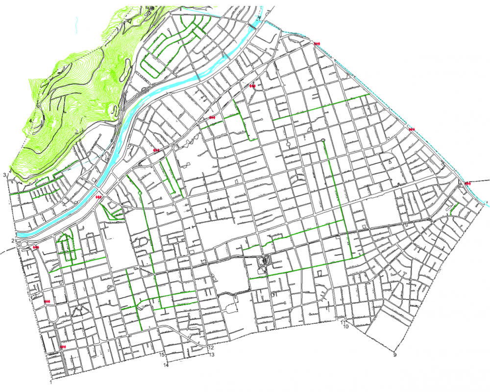 Zonas 30 implementadas en Providencia (hasta el 19/11/14). cortesía Municipalidad de Providencia.