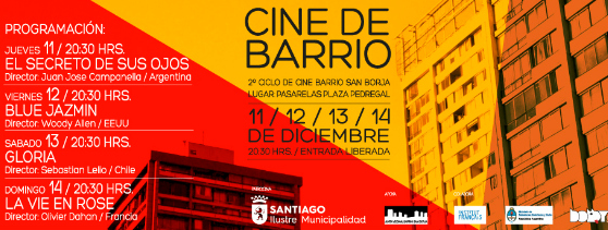 afiche ciclo de cine de barrio san borja