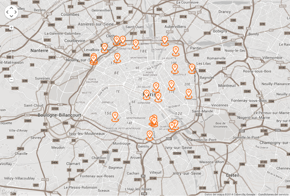 23 sitios emblemáticos de "Reinventando París".