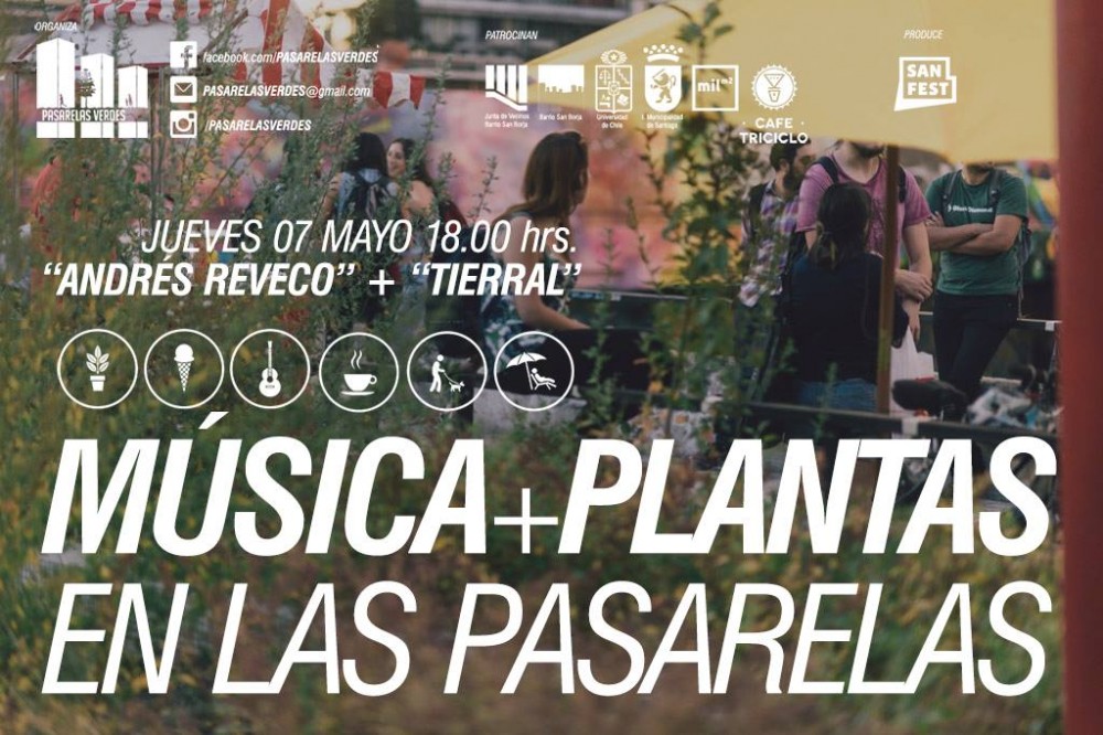 afiche musica + plantas en las pasarelas 7 mayo