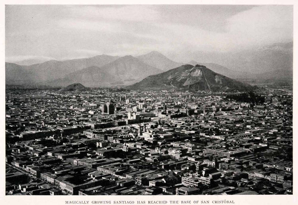 Vista de Santiago en 1931. Autor: Desconocido. Cortesía @enterrenochile