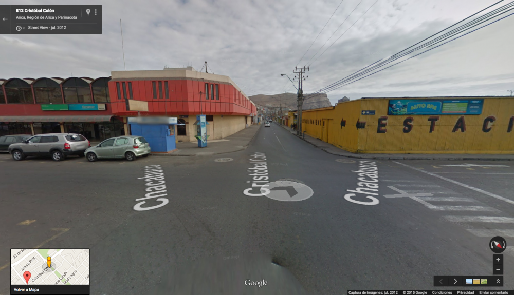 esquina colon chacabuco arica google street view