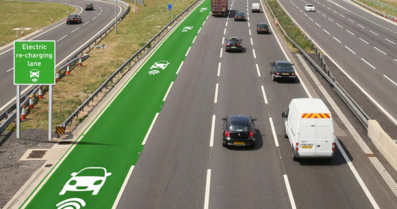 Prototipo de carretera eléctrica. Fuente imagen: Departamento de Carreteras de Reino Unido.