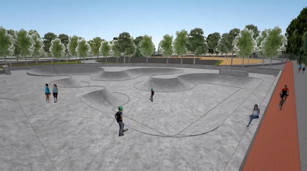 Skatepark en el Parque Estero Piduco, Talca. Fuente: Video proyecto.
