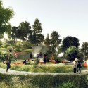 Conceptual view of Pier 55's rolling landscape.. Image © Pier55, Inc. and Heatherwick Studio, Renders by Luxigon