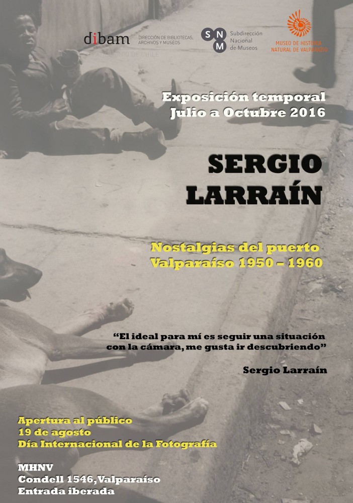Afiche Sergio Larrain Nostalgias del Puerto MNHN