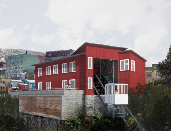 Ascensor Concepción, Valparaíso. © Dirección de Arquitectura / MOP