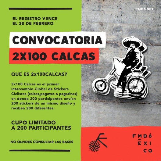 528px x 528px - FMB6 abre convocatoria para intercambio de stickers ciclistas â€œ2X100  Calcasâ€, Plataforma Urbana