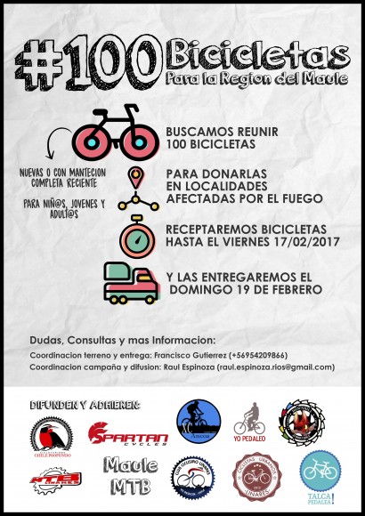 Campana 100 bicicletas para la Region del Maule