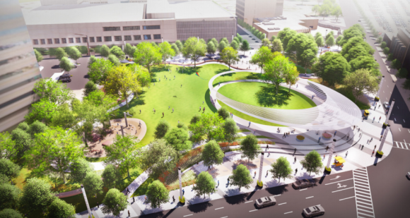 Proyecto "Pacific Plaza", en Dallas. © SWA Group